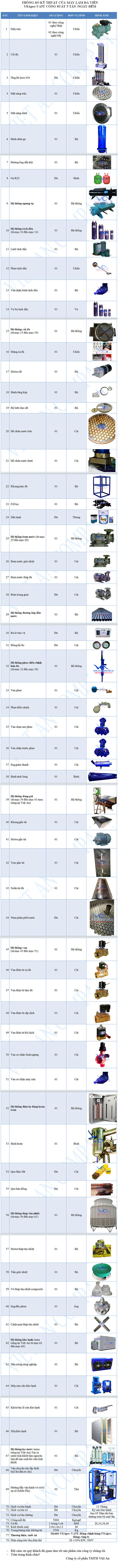 cấu hình máy làm đá sạch 5 tấn